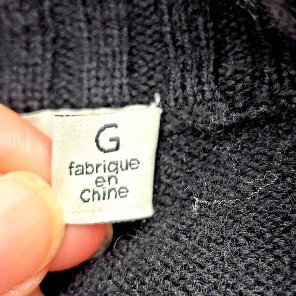 Neve Women's Nordic Wool Blend Full-Zip Sweater Jacket L Black Red Gray Pattern - Picture 12 of 16